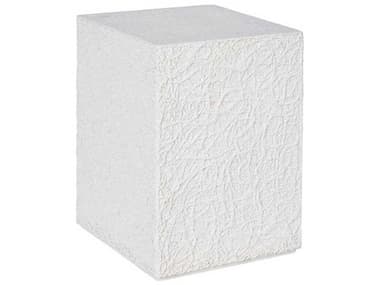 Phillips Collection String Theory Square Resin White Stone End Table PHCPH115673