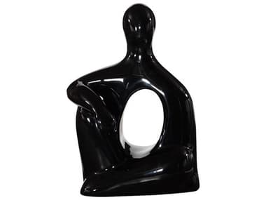 Phillips Collection Seated Sculpture in Gel Coat Black PHCPH118770