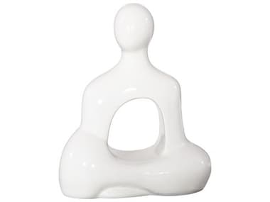 Phillips Collection Buddha Seated Sculpture in Gel Coat White PHCPH118773