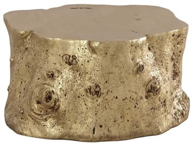 Phillips Collection Log Gold Leaf 35'' Wide Round Coffee Table PHCPH56282