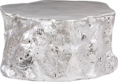 Phillips Collection Log Round Wood Silver Leaf Coffee Table PHCPH56283