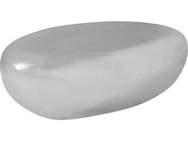 Phillips Collection 54&quot; Oval Resin Silver Leaf Coffee Table PHCPH57486