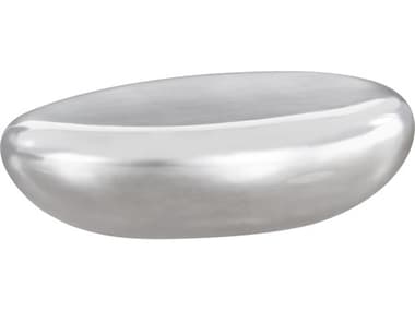 Phillips Collection Outdoorriver Stone Oval Liquid Silver Coffee Table PHCPH67800