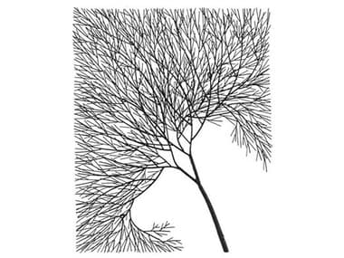 Luxecor Black Wire Tree Rectangular Metal Wall Art LXCFLO32852