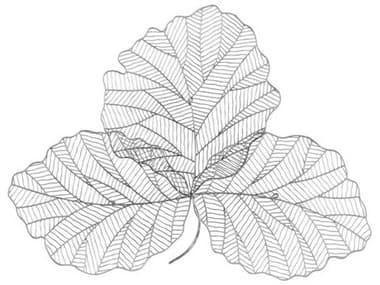 Phillips Collection Tri Leaf Silver/Black Small Metal Wall Art PHCTH100855