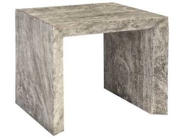 Phillips Collection 25" Rectangular Wood Gray Stone End Table PHCTH101897