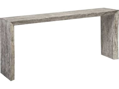 Phillips Collection 66" Rectangular Wood Gray Stone Console Table PHCTH101898