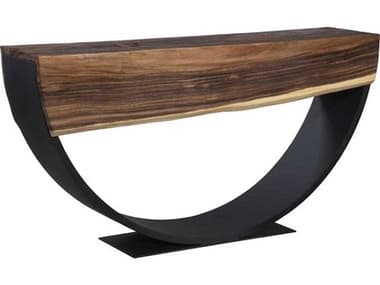 Phillips Collection 59" Rectangular Wood Natural Black Console Table PHCTH103724