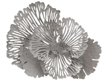 Phillips Collection Gray 25'' Flower Metal Wall Art PHCTH107119