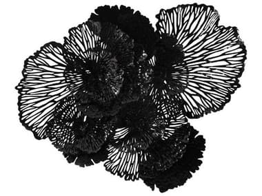 Phillips Collection Black 63'' Flower Metal Wall Art PHCTH108320