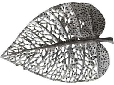 Phillips Collection Silver Matte Lacquer 13" Birch Leaf Metal Wall Art PHCTH108531