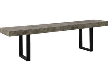 Phillips Collection Origins Straight Edge 60" Natural Gray Black Accent Bench PHCTH108706