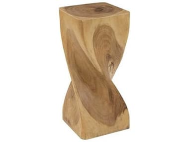 Phillips Collection Sustainable Designs Twist Square Wood Natural Brown End Table PHCTH109264