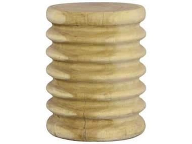 Phillips Collection Origins Ribbed 14" Natural Brown Accent Stool PHCTH109266