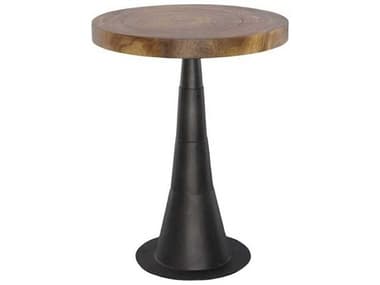 Phillips Collection Chuleta 32" Black Brown Round Wood Bar Table PHCTH110311