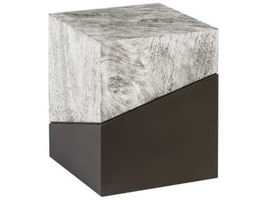 Phillips Collection Gray Stone / Black Accent Stool PHCTH97553