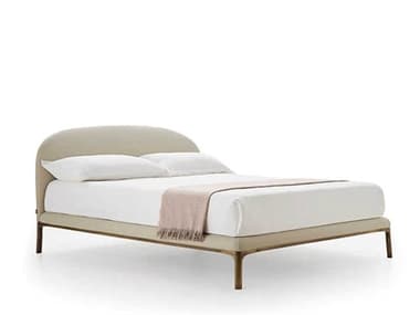 Pianca Rada Beige Glossy Bronze Upholstered King Panel Bed PIA14010000028100