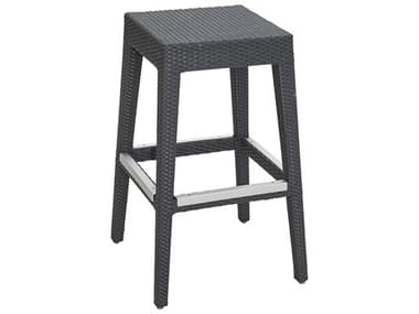 Panama Jack Outdoor Onyx Wicker Backless Barstool PJPJO1901BLKBS