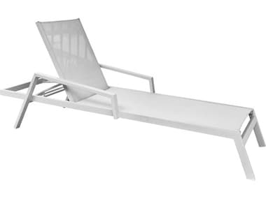 Panama Jack Outdoor Mykonos Aluminum Sling Chaise Lounge PJPJO2401WHTCL