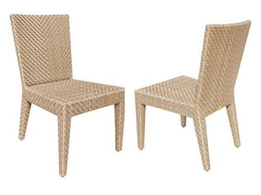 Panama Jack Outdoor Austin Aluminum Wicker Honey Dining Side Chair Set of 2 PJPJO3801NATSSET2