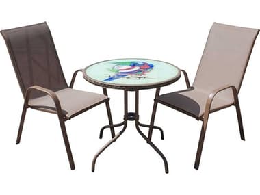 Panama Jack Cafe Steel Dining Set PJPJO9001ESP3DHBTP