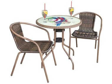 Panama Jack Cafe Steel Dining Set PJPJO9001ESP3PP