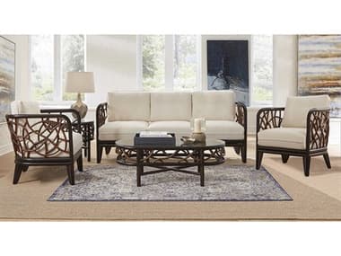 Panama Jack Sunroom Trinidad Wicker Cushion Lounge Set PJPJS1401BLK5PS