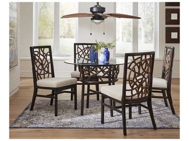 Panama Jack Sunroom Trinidad Wicker Dining Set PJPJS1401BLK6PD