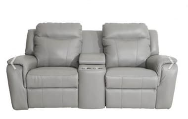 Palliser Buckingham Leather Console Loveseat Power Recliner with Cupholder with Power Headrest PL4016768