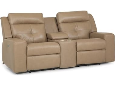 Palliser Grove Leather Console Loveseat Power Recliner with Cupholder with Power Headrest PL4106268