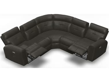 Palliser Acacia Leather Sectional Sofa Power Recliner with Power Headrests PL4108067W210091066