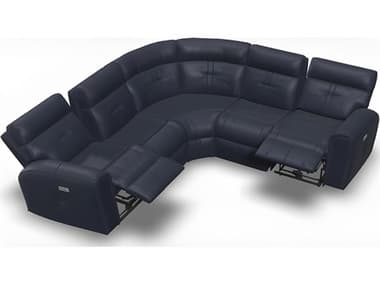 Palliser Acacia Leather Sectional Sofa Power Recliner with Power Headrests PL4108067W210096066