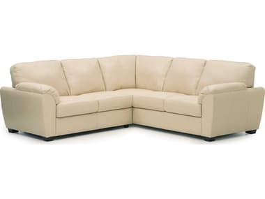Palliser Lanza 92" Wide Leather Upholstered Sectional Sofa PL773470740