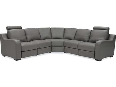 Palliser Flex Reclining 104" Wide Leather Upholstered Sectional Sofa PL775037P098P
