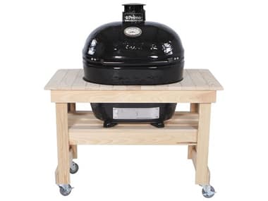 Primo Oval XL Charcoal Grill with Cypress Table PMPGCXLHPG00600
