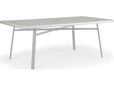 Watermark Living Sandoval 75''W x 42''D Rectangular Glass Table Top with Umbrella Hole PS03184275GLU