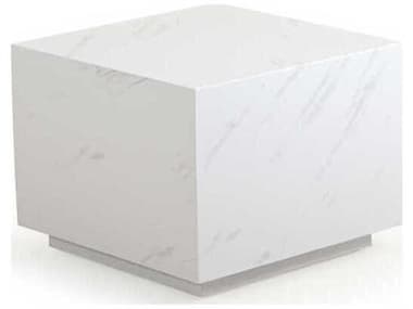 Watermark Living Santorini Aluminum Faux Marble Square End Table PS462223ETCAR