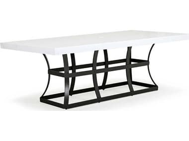 Watermark Living Santorini Aluminum Faux Stone 84''W x 44''D Rectangular Dining Table PS46224484RT