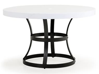 Watermark Living Santorini Aluminum Faux Stone 48'' Round Dining Table PS462248RD
