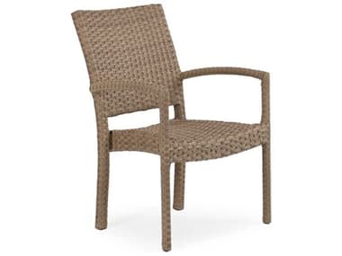 Watermark Living Quick Ship Seaside Wicker Stackable Dining Arm Chair PS6610QS