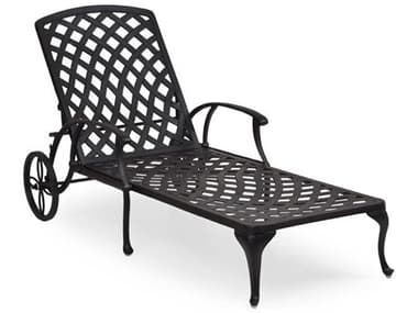Watermark Living Quick Ship Oxford Cast Aluminum Weathered Black Chaise Lounge PS7109QS