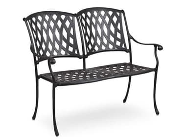 Watermark Living Quick Ship Oxford Cast Aluminum Weathered Black Bench PS7112QS