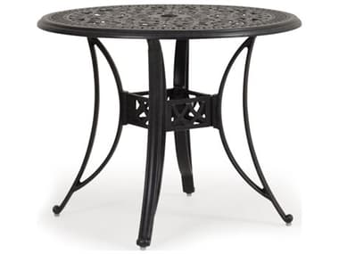 Watermark Living Dauphine Cast Aluminum 36'' Round Dining Table with Umbrella Hole PS721736DT