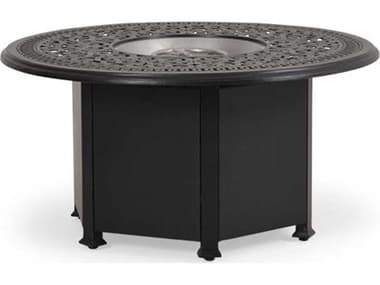 Watermark Living Dauphine Cast Aluminum 48'' Wide Round Fire Pit Table PSFP7248RD