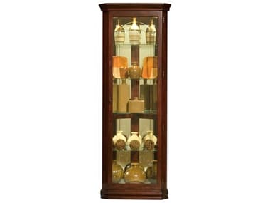 Pulaski 28'' Wide Hardwood Victorian Brown Curio Display Cabinet PU20205