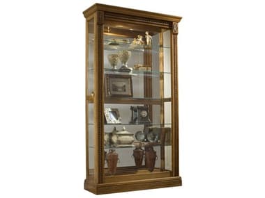 Pulaski 43'' Wide Hardwood Maple Brown Curio Display Cabinet PU20484