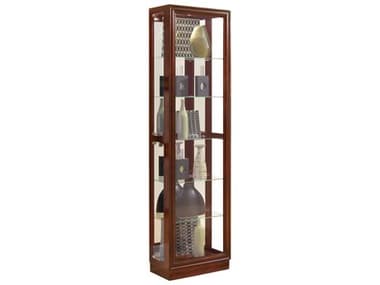 Pulaski 20'' Wide Hardwood Cherry Brown Curio Display Cabinet PU21000