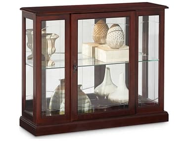 Pulaski 40'' Wide Hardwood Brown Curio Display Cabinet PU6705