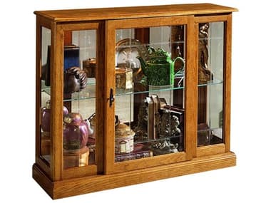 Pulaski 40'' Wide Hardwood Brown Curio Display Cabinet PU6715