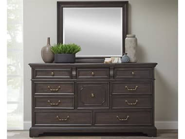 Pulaski Hickory Creek Hickory Veneers & Rubberwood Dresser & Mirror Set  PUHICKORYCREEKSET3